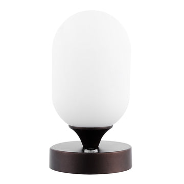 Eli 8" Bohemian Farmhouse Iron Rechargeable Integrated LED Table Lamp - JONATHAN Y